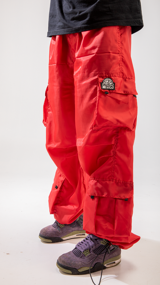 CLOUDY PARACHUTE PANTS RED