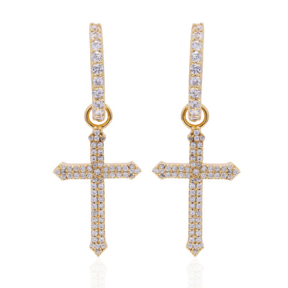 Iced Cross Hoops