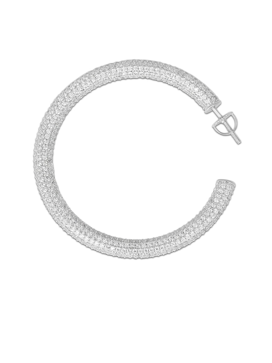 ICED MEDIUM HOOPS