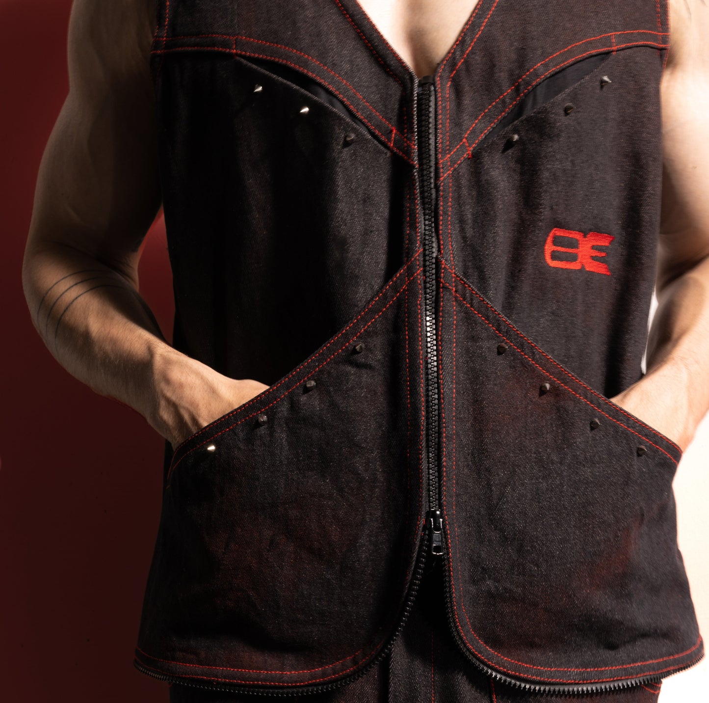 Denim Vest Male