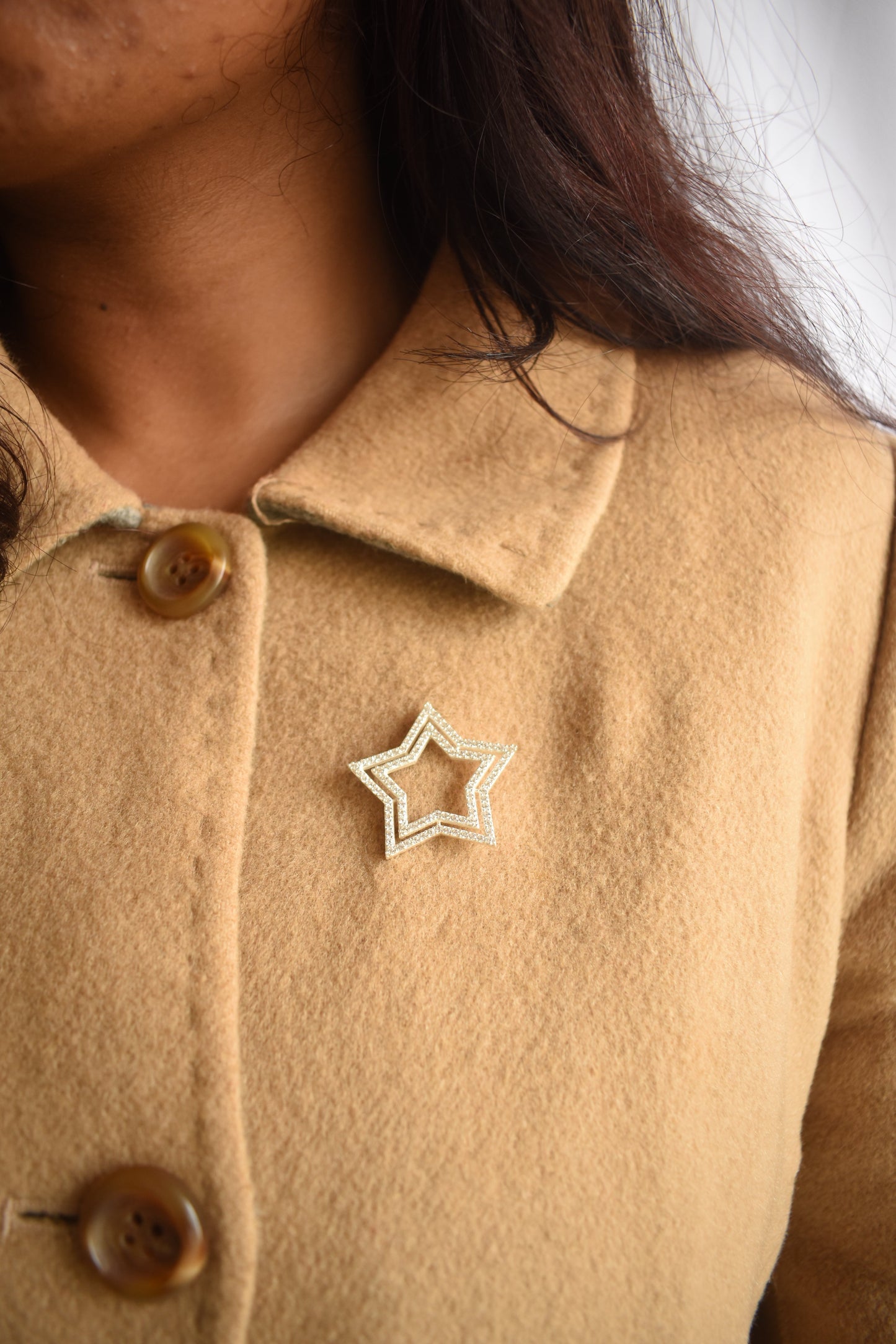 Star Brooch - 925 Pure Silver