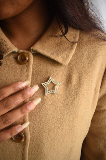 Star Brooch - 925 Pure Silver