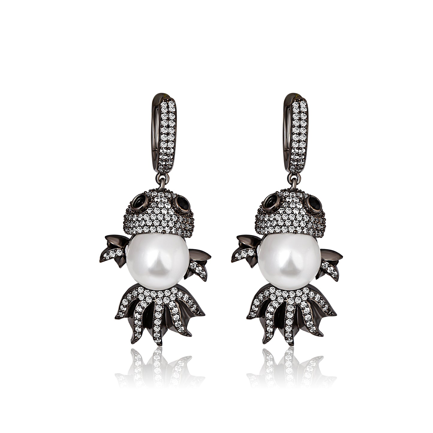 Stardust Fishy Earrings | Pearl Earrings