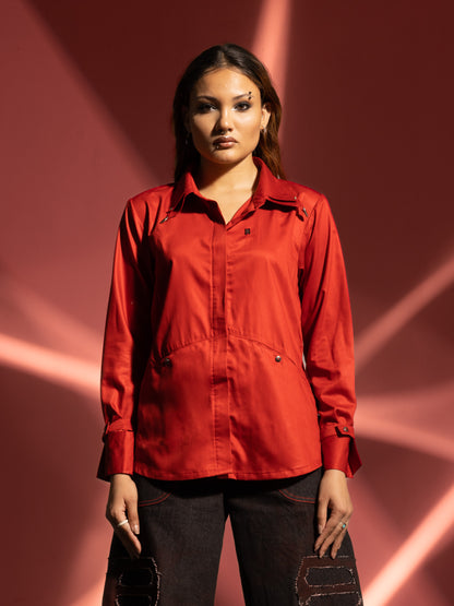 Cotton Sateen Shirt Female